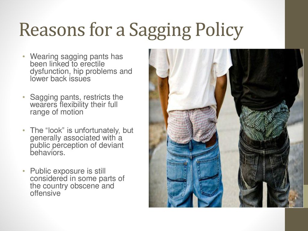 To Sag or Not to Sag Impact of Sagging Pants in the Ditmas